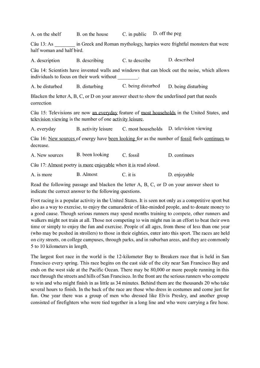 English Grammar and Vocabulary Practice - Multiple-Choice Questions - Page 2