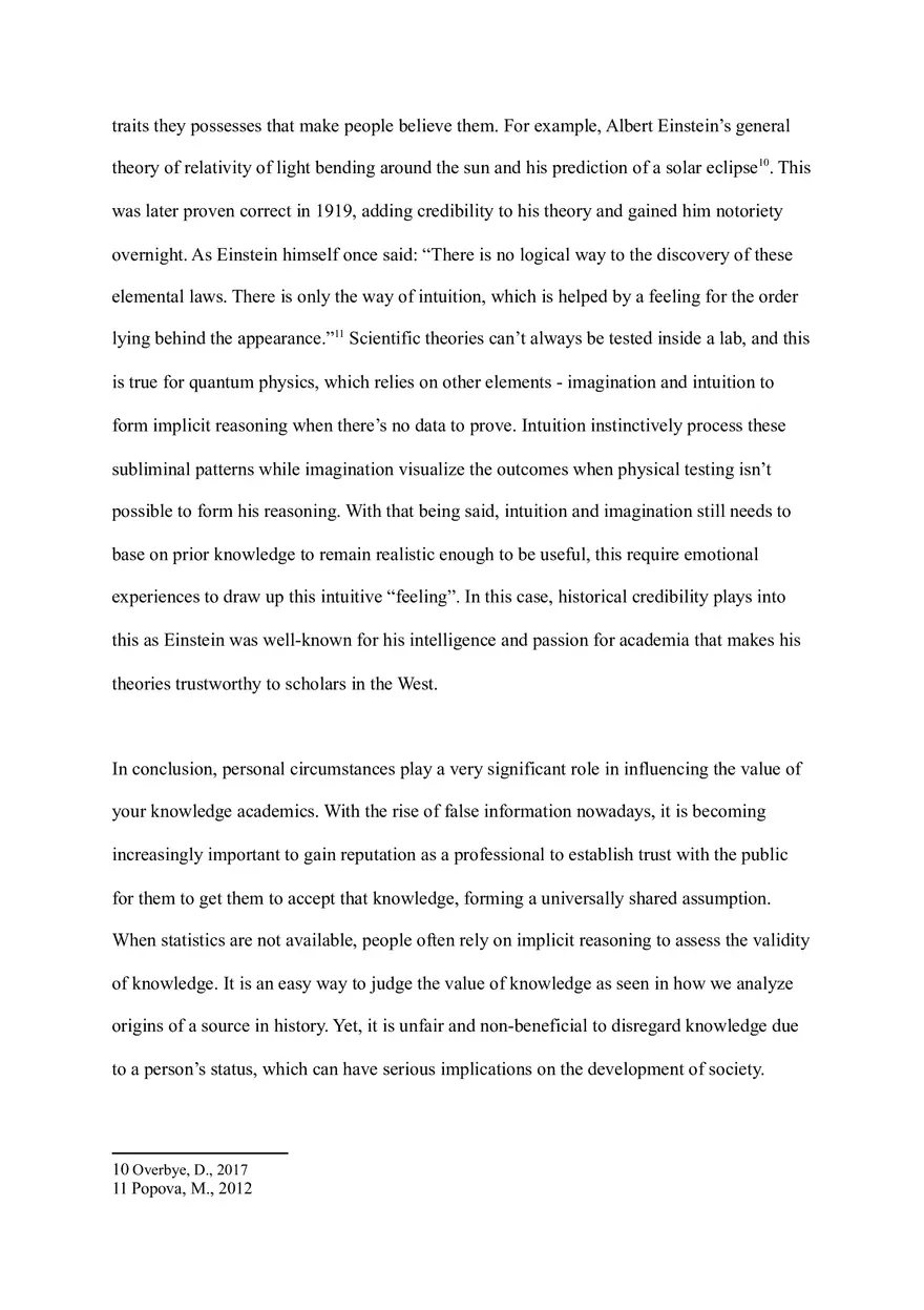 Theory of Knowledge Essay Assignment - Page 5