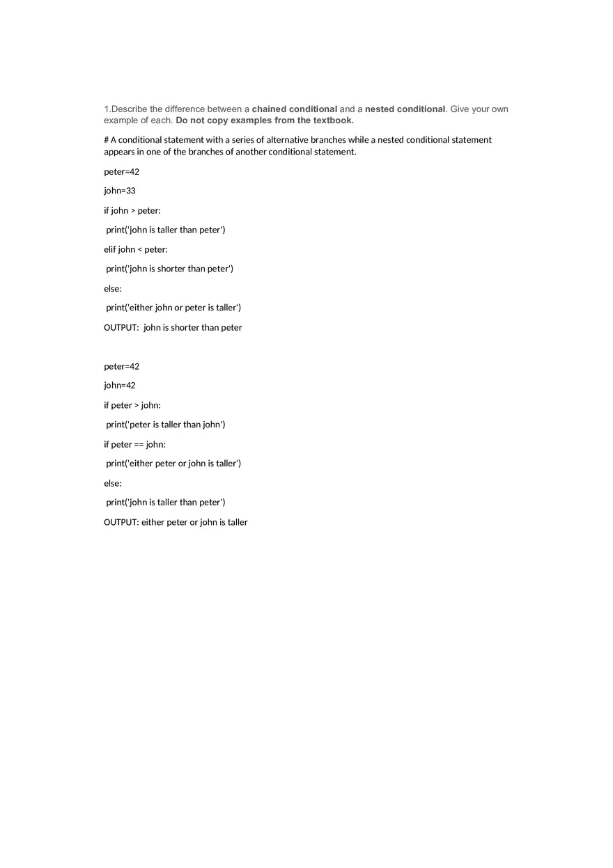 Python Conditional Assignment Chained Conditionals and Nested Conditionals - Page 1