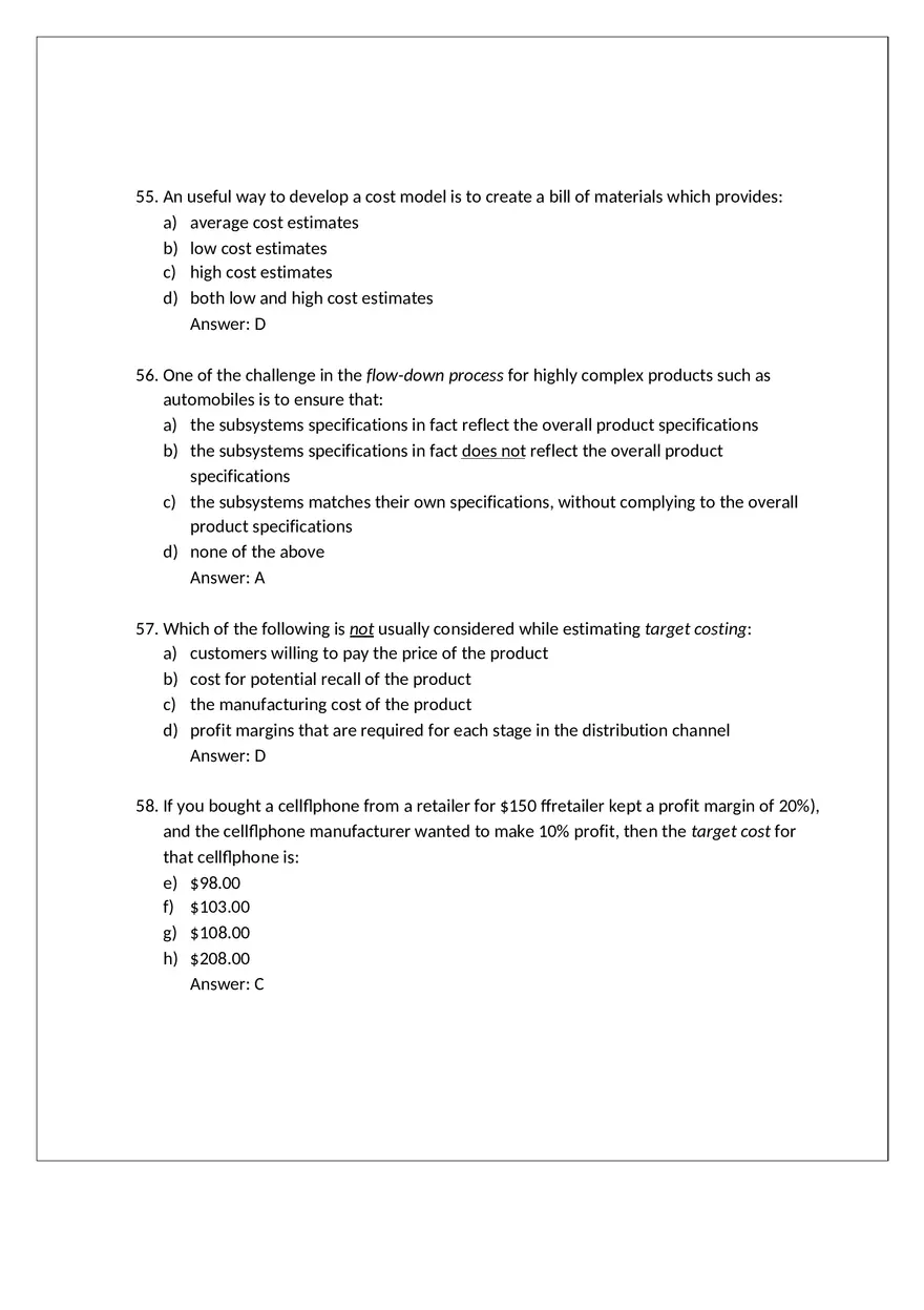 Product Design Exam Answers Part 4 - Page 9