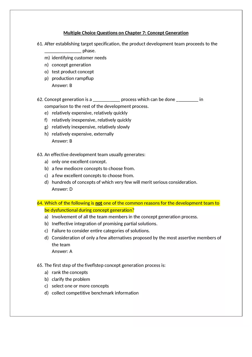 Product Design Exam Answers Part 4 - Page 11