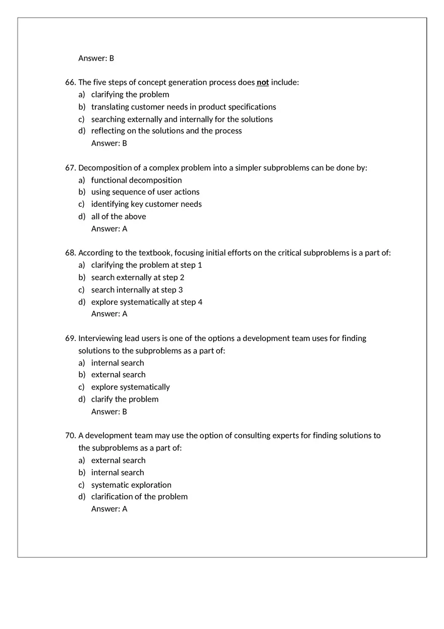 Product Design Exam Answers Part 4 - Page 12