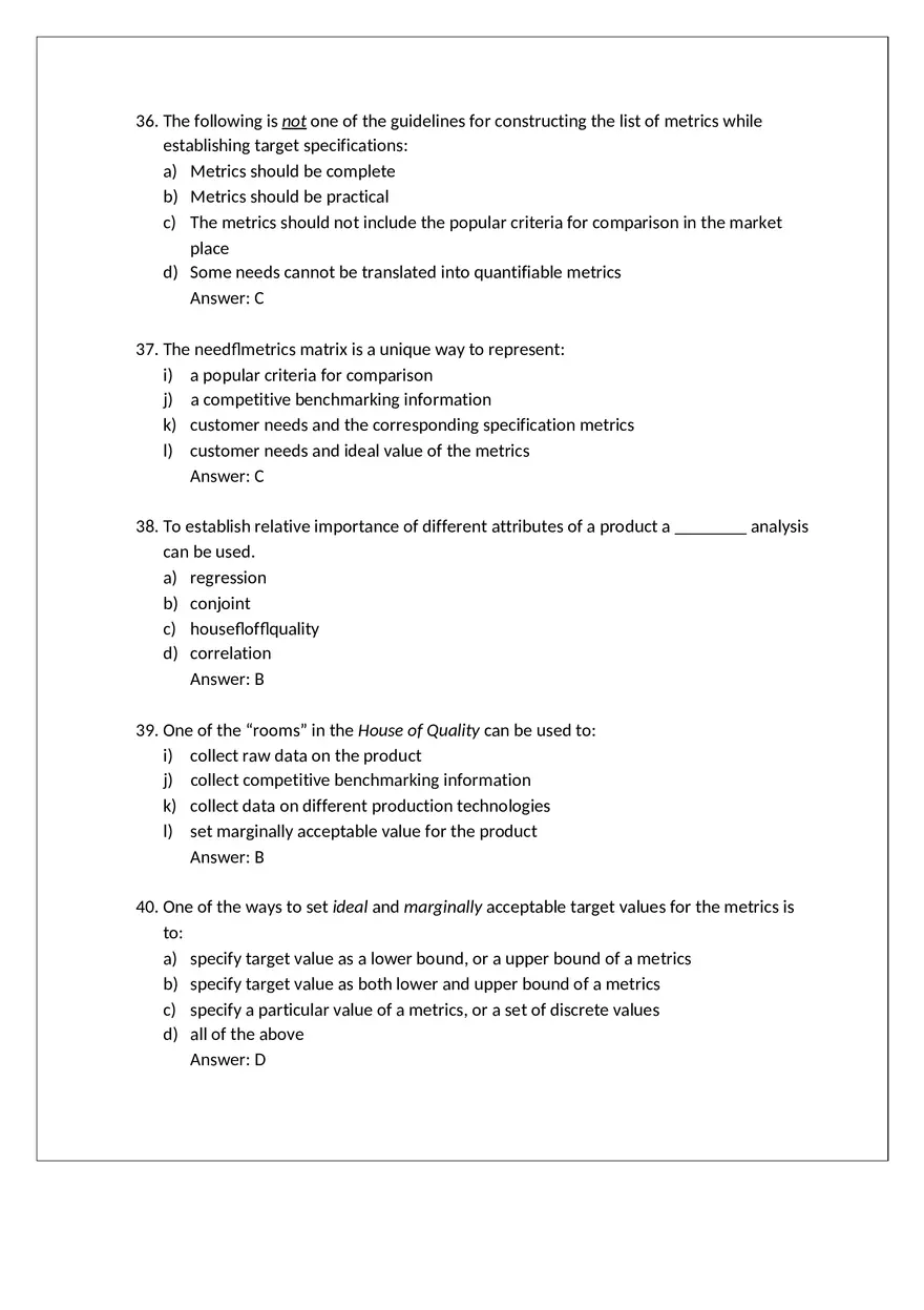 Product Design Exam Answers Part 4 - Page 2