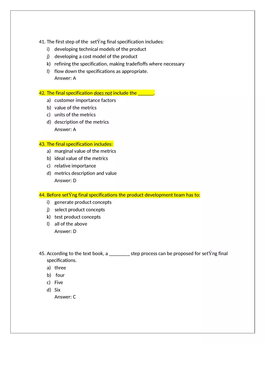 Product Design Exam Answers Part 4 - Page 5