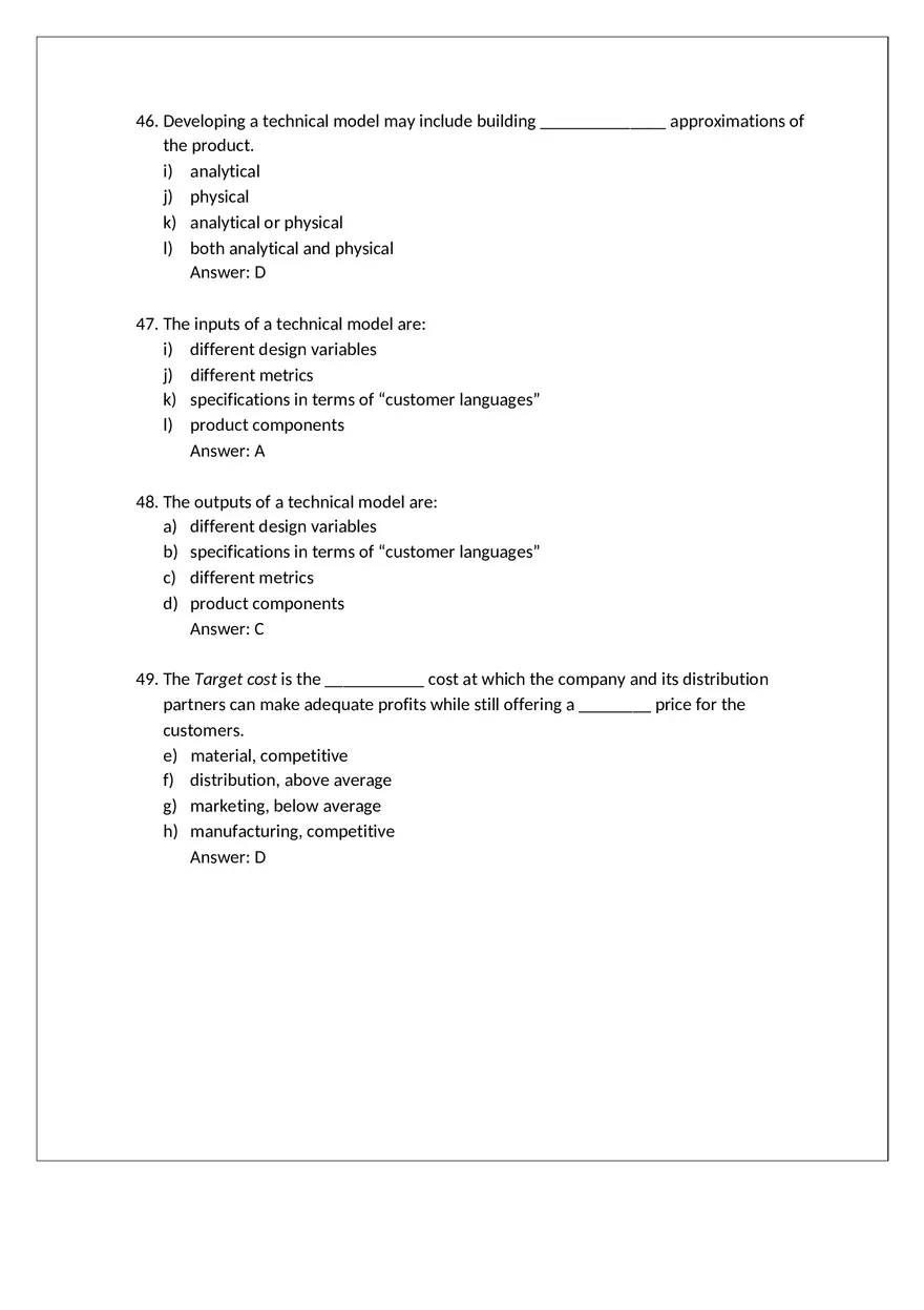 Product Design Exam Answers Part 4 - Page 6