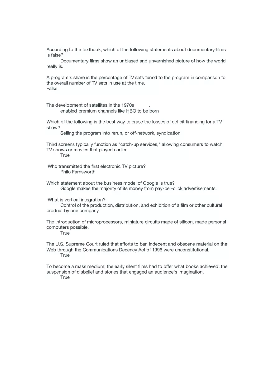 Global Media and Society Quiz 3 Answers - Page 2