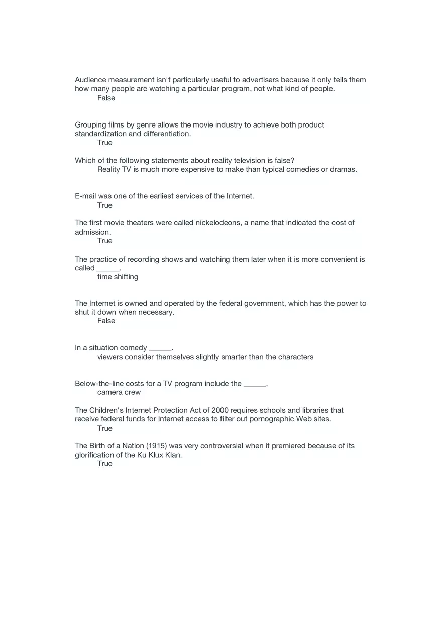 Global Media and Society Quiz 3 Answers - Page 3