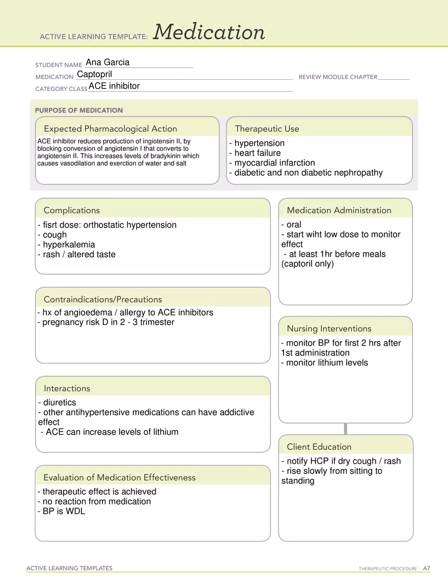 ALT - Captopril Active Learning Template - Page 1
