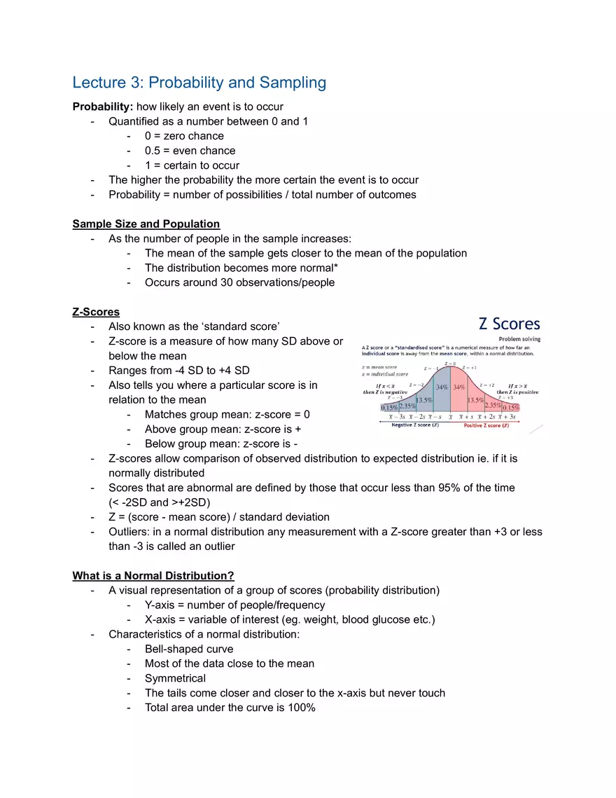 Statistics Lecture 3: Probability and Sampling - Page 1