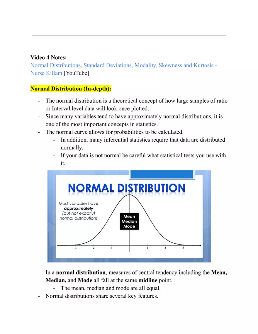 NURS 211 Prep Video 4 Notes - Page 1