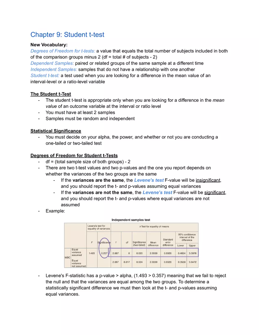 Chapter 9: Student t-test - Page 1
