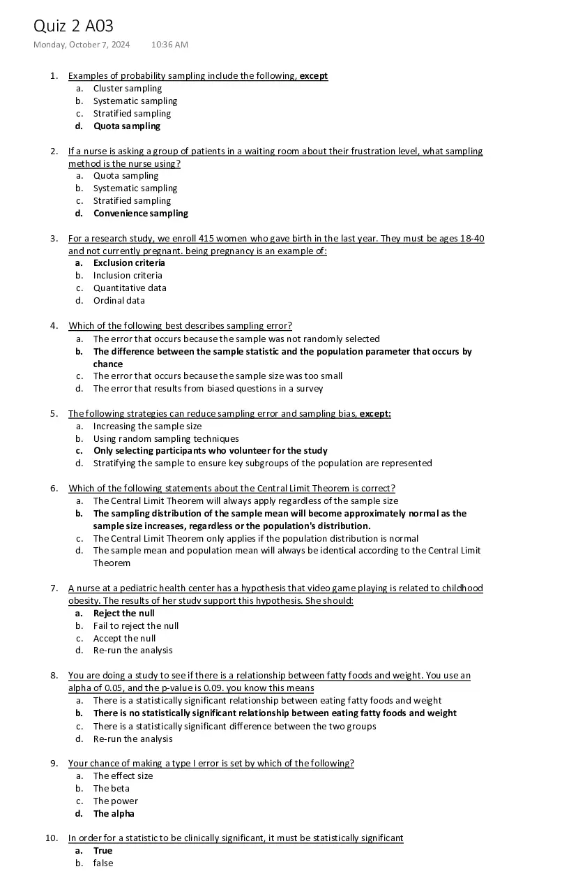 211 Practice Quiz #2 - Page 1