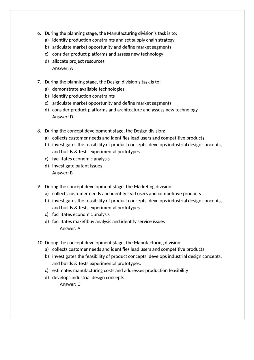 Product Design Exam Answers Part 1 - Page 6