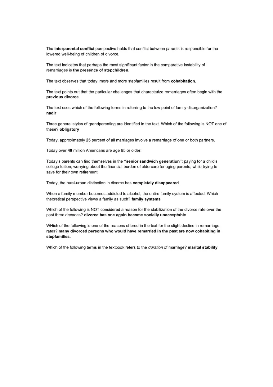 Marriage and Family Practice Final Exam - Page 3
