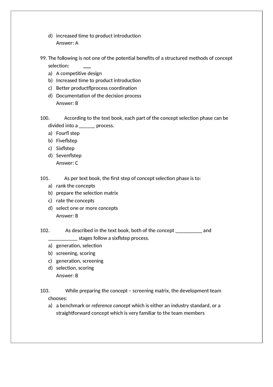 Product Design Exam Answers Part 5 - Page 9