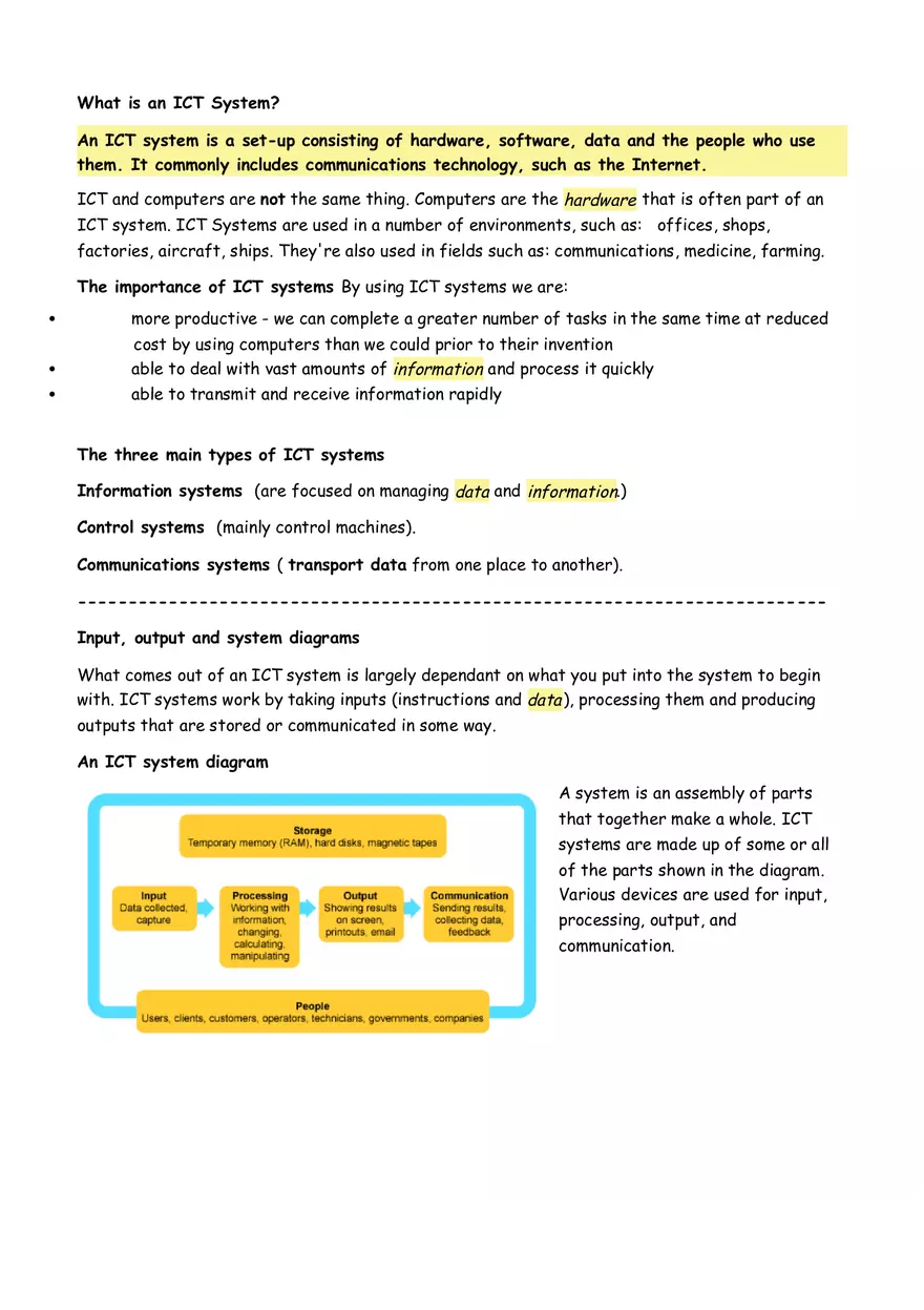 What is an ICT System - Page 1
