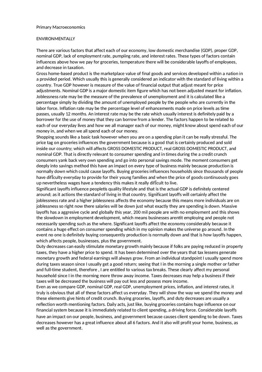 The Impact of Economic Indicators on Daily Life and Consumer Behavior - Page 1