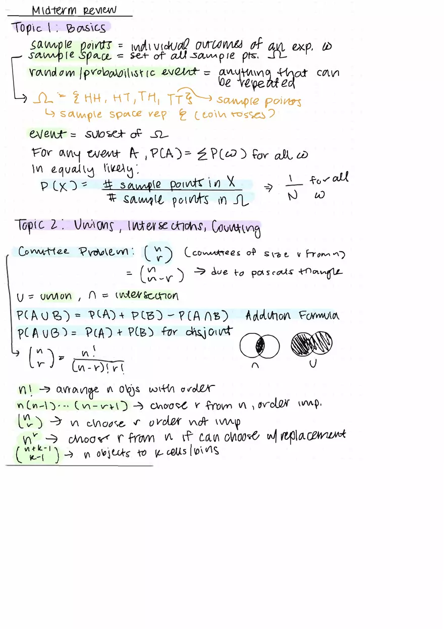Notes on Probability - Page 1
