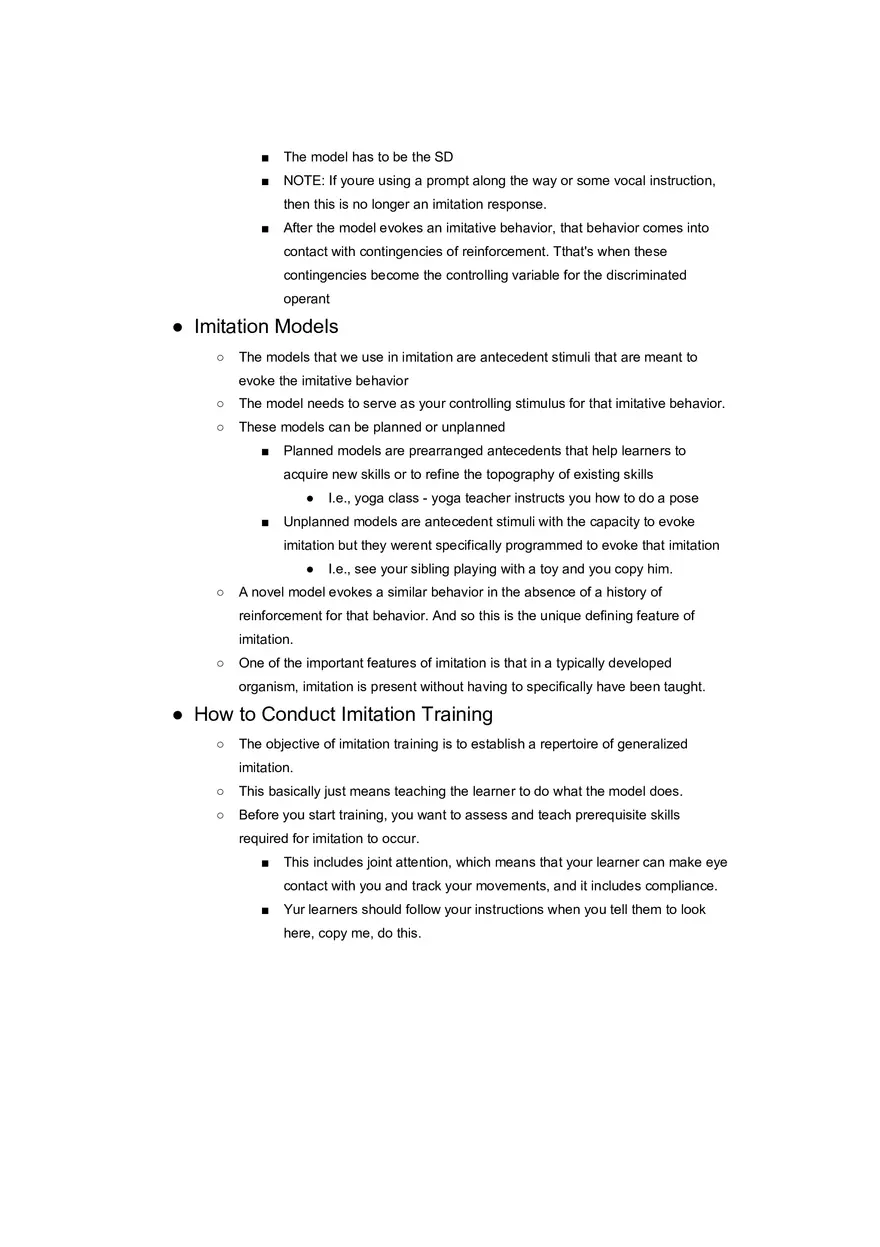 Imitation Lecture Notes - Page 2