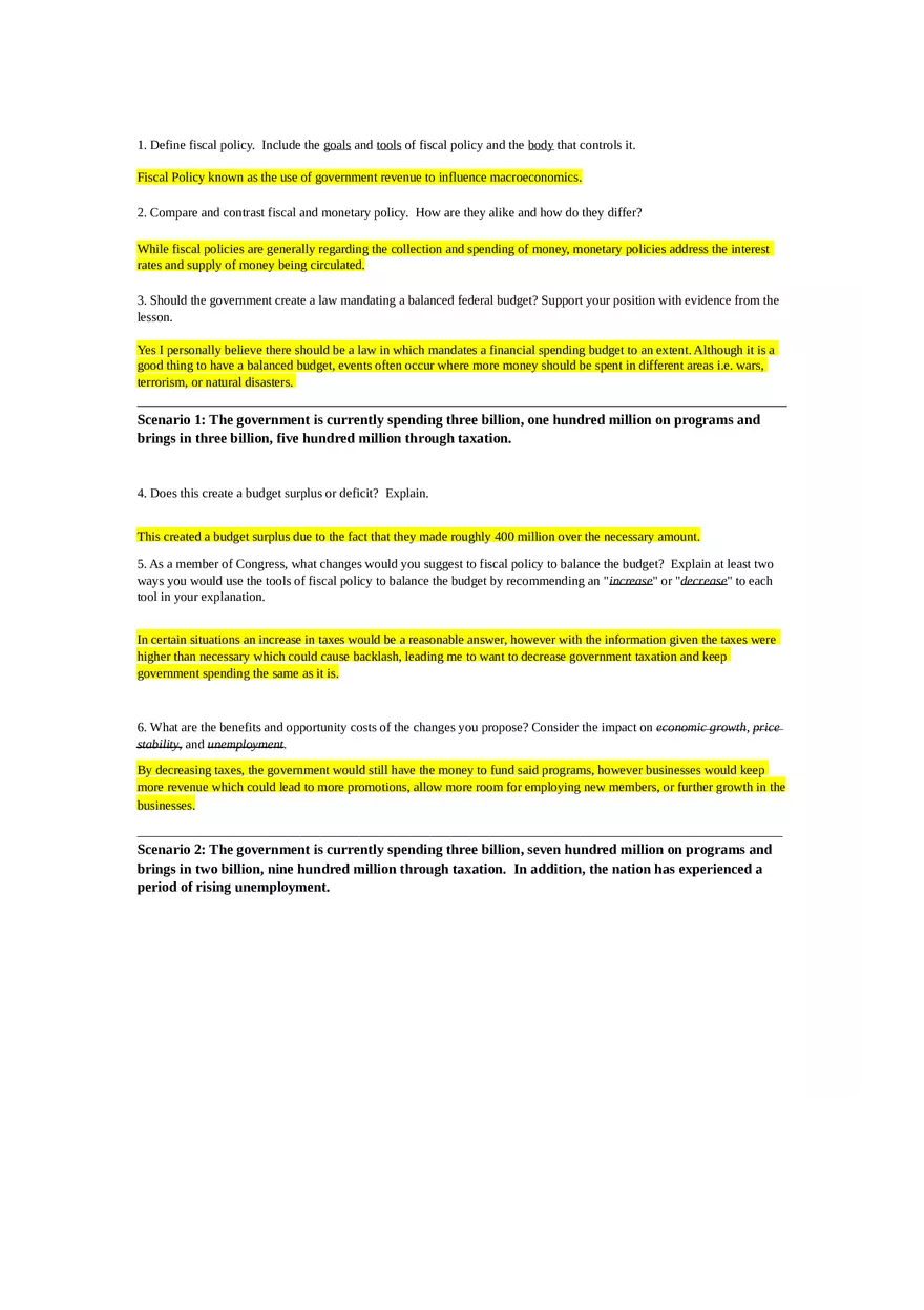 Fiscal Policy and Budgeting - Page 1