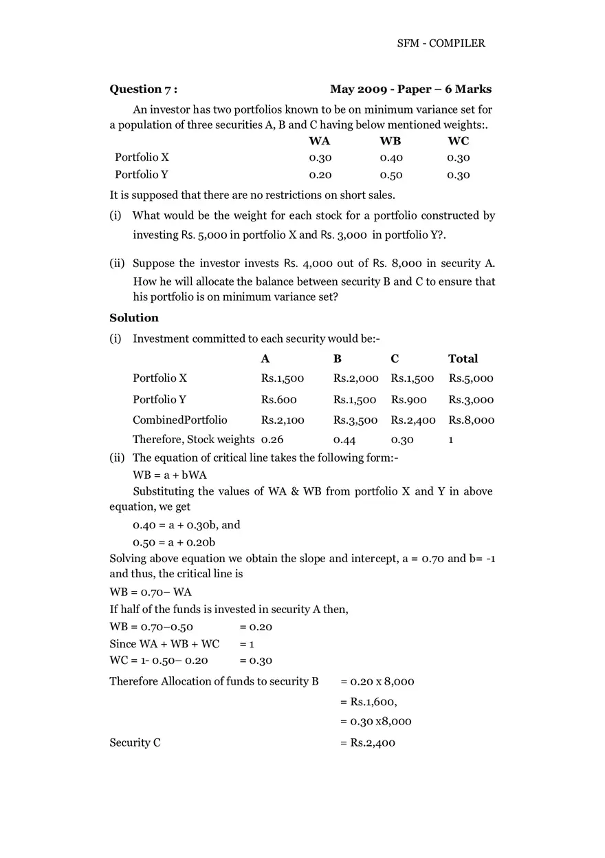 Risk, Return and Portfolio Study Guide Part 1 - Page 9