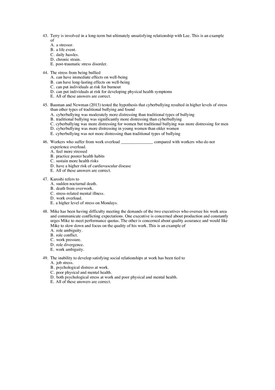 Stress - Testbank Answers - Page 8