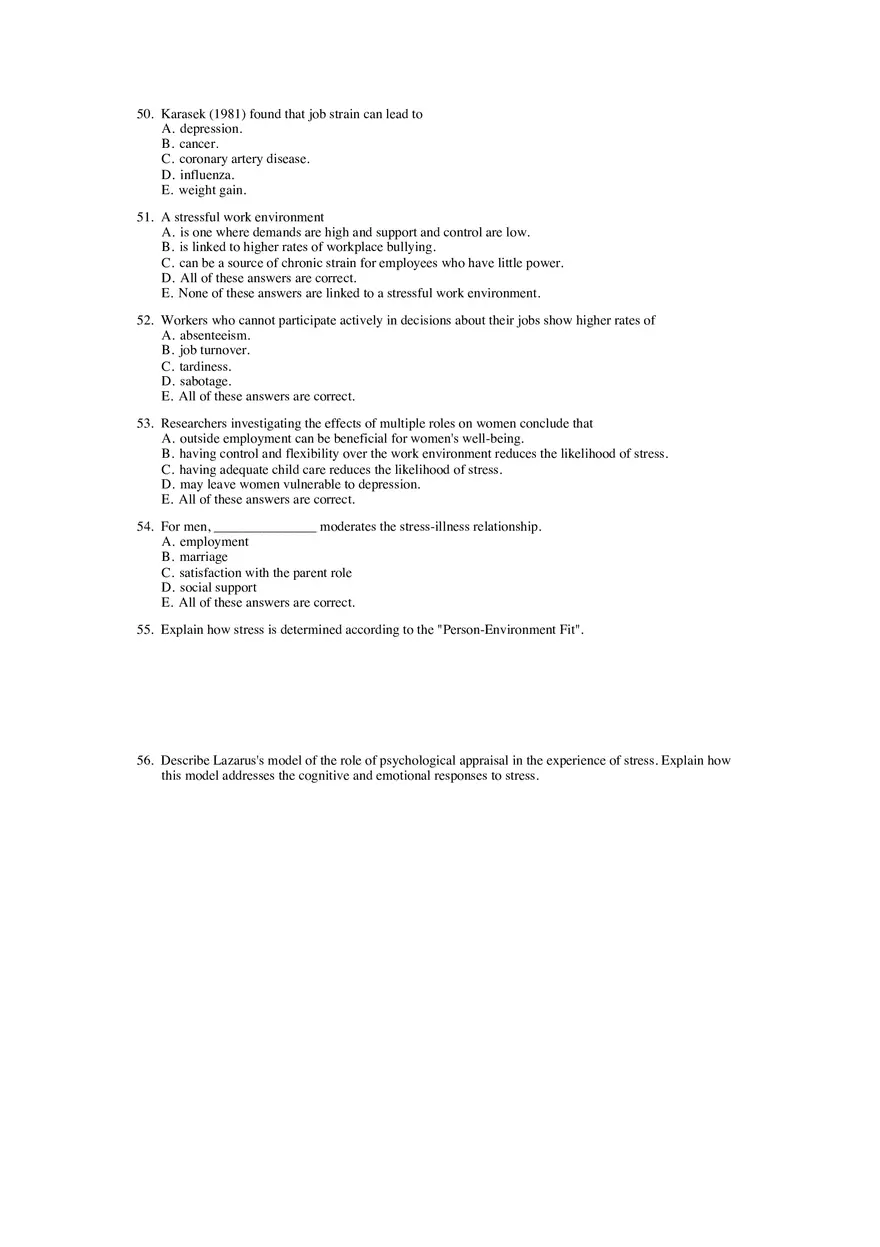 Stress - Testbank Answers - Page 9