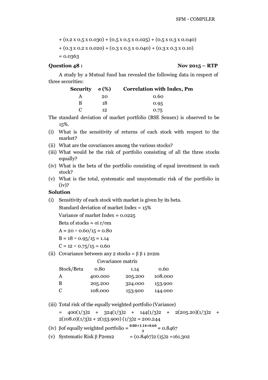 Risk, Return and Portfolio Study Guide Part 5 - Page 7