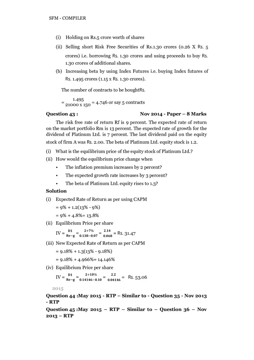 Risk, Return and Portfolio Study Guide Part 5 - Page 4