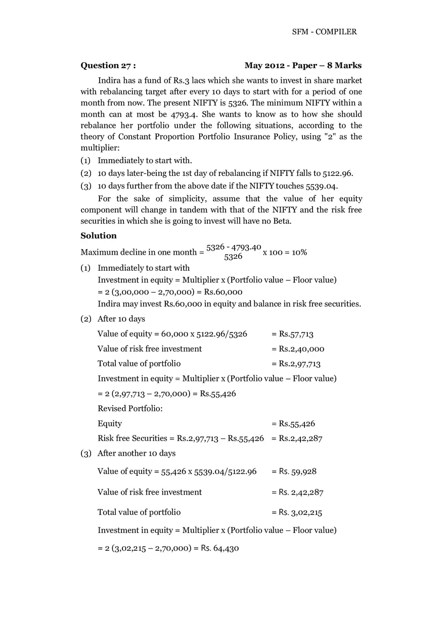 Risk, Return and Portfolio Study Guide Part 3 - Page 7