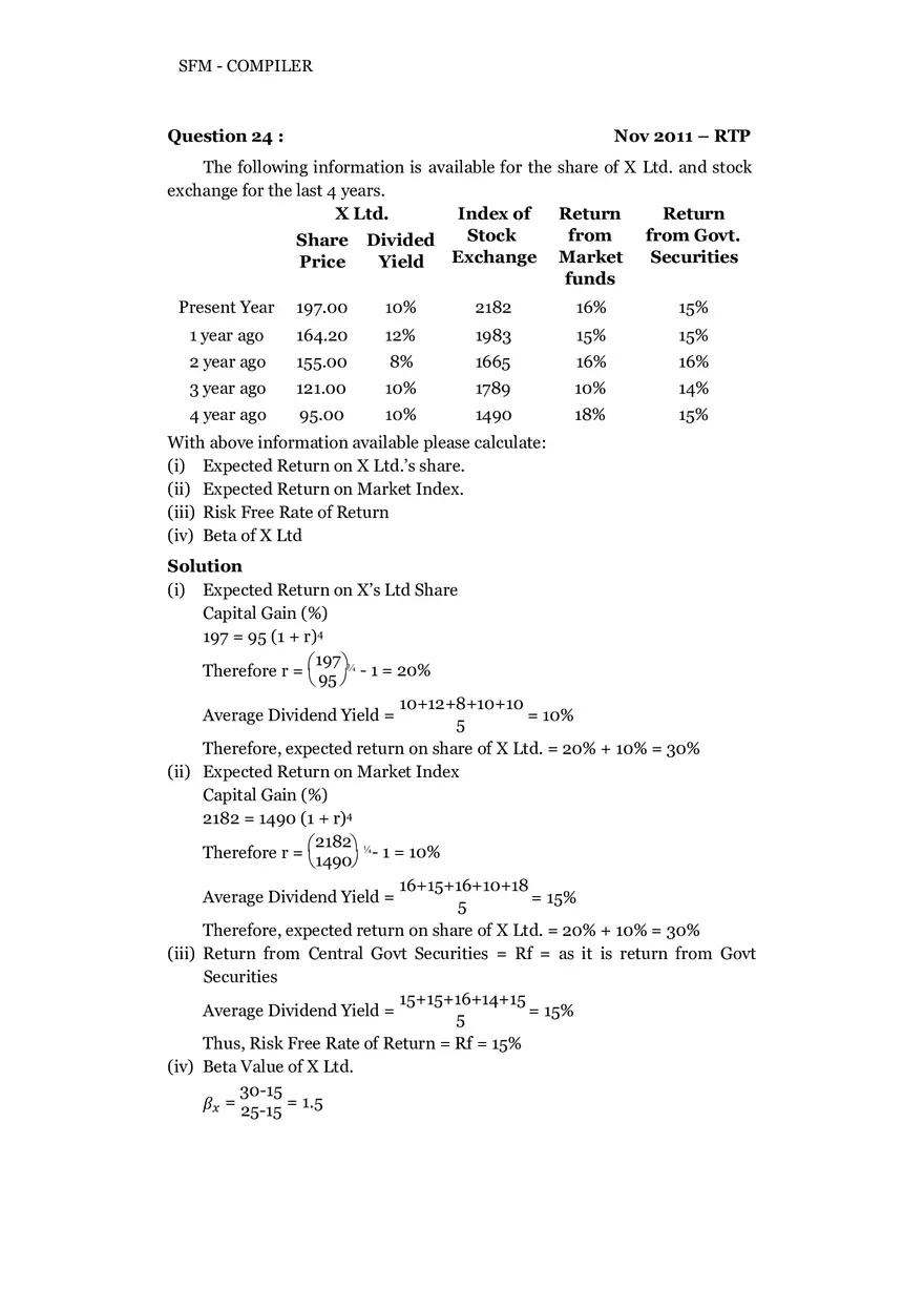 Risk, Return and Portfolio Study Guide Part 3 - Page 4