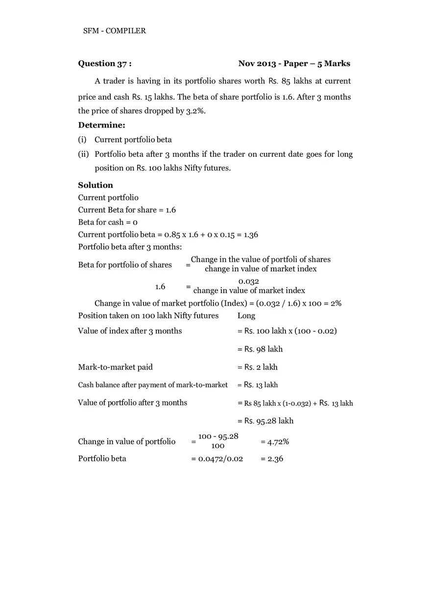 Risk, Return and Portfolio Study Guide Part 4 - Page 8