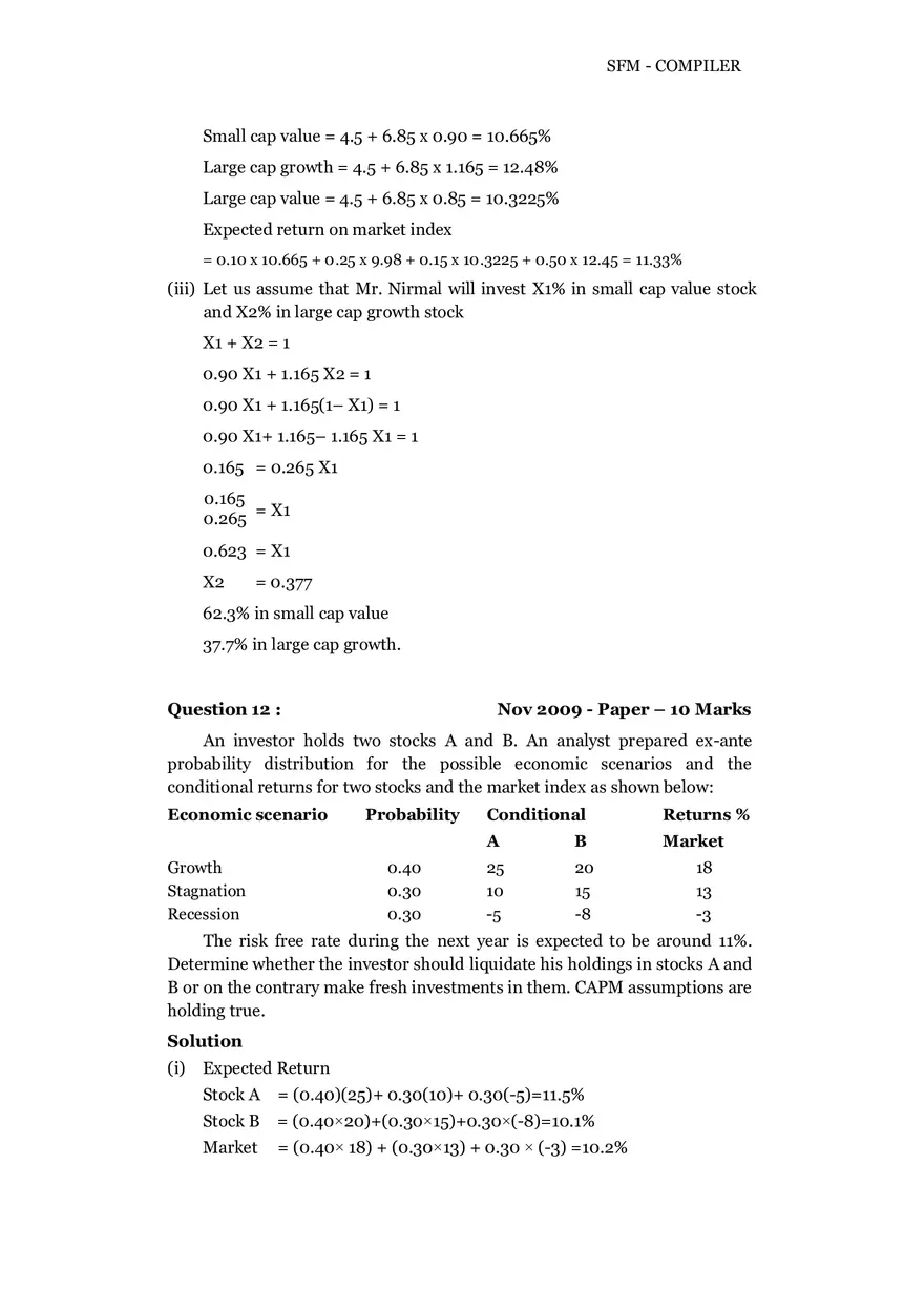 Risk, Return and Portfolio Study Guide Part 2 - Page 3