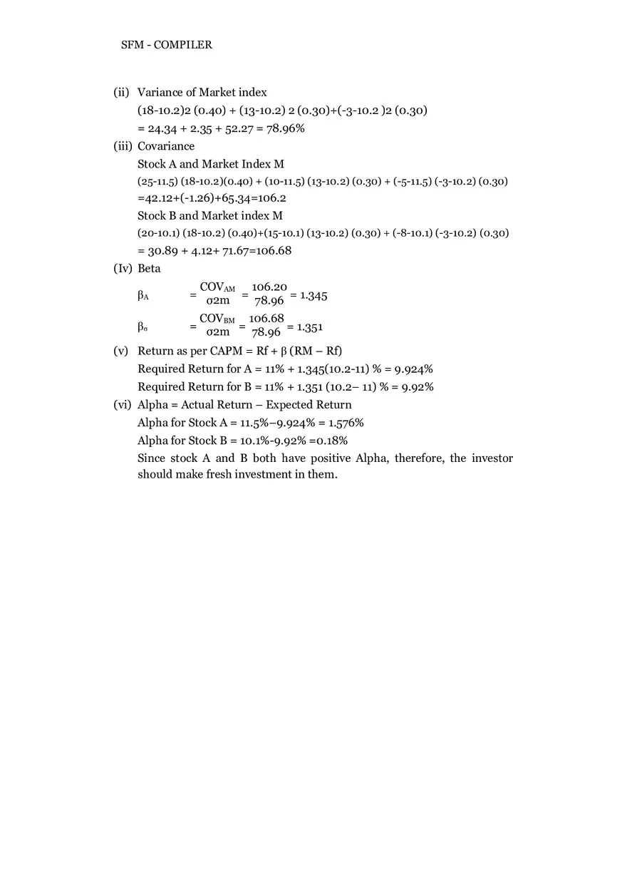 Risk, Return and Portfolio Study Guide Part 2 - Page 4