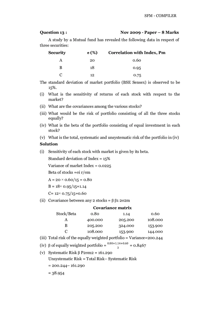Risk, Return and Portfolio Study Guide Part 2 - Page 5