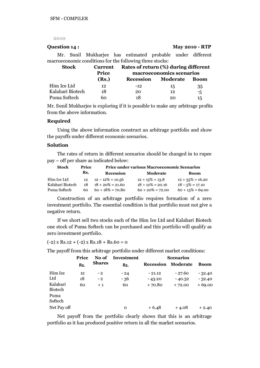 Risk, Return and Portfolio Study Guide Part 2 - Page 6