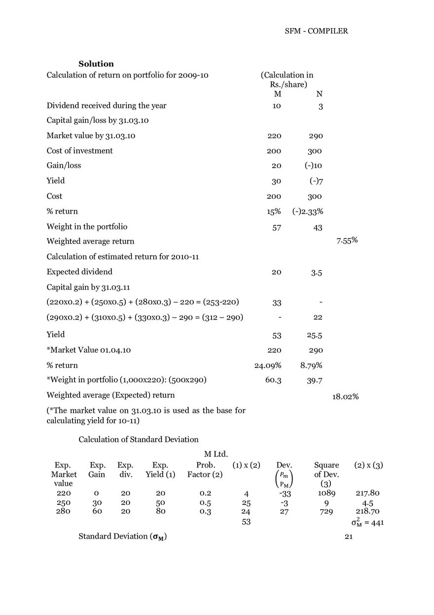 Risk, Return and Portfolio Study Guide Part 6 - Page 7