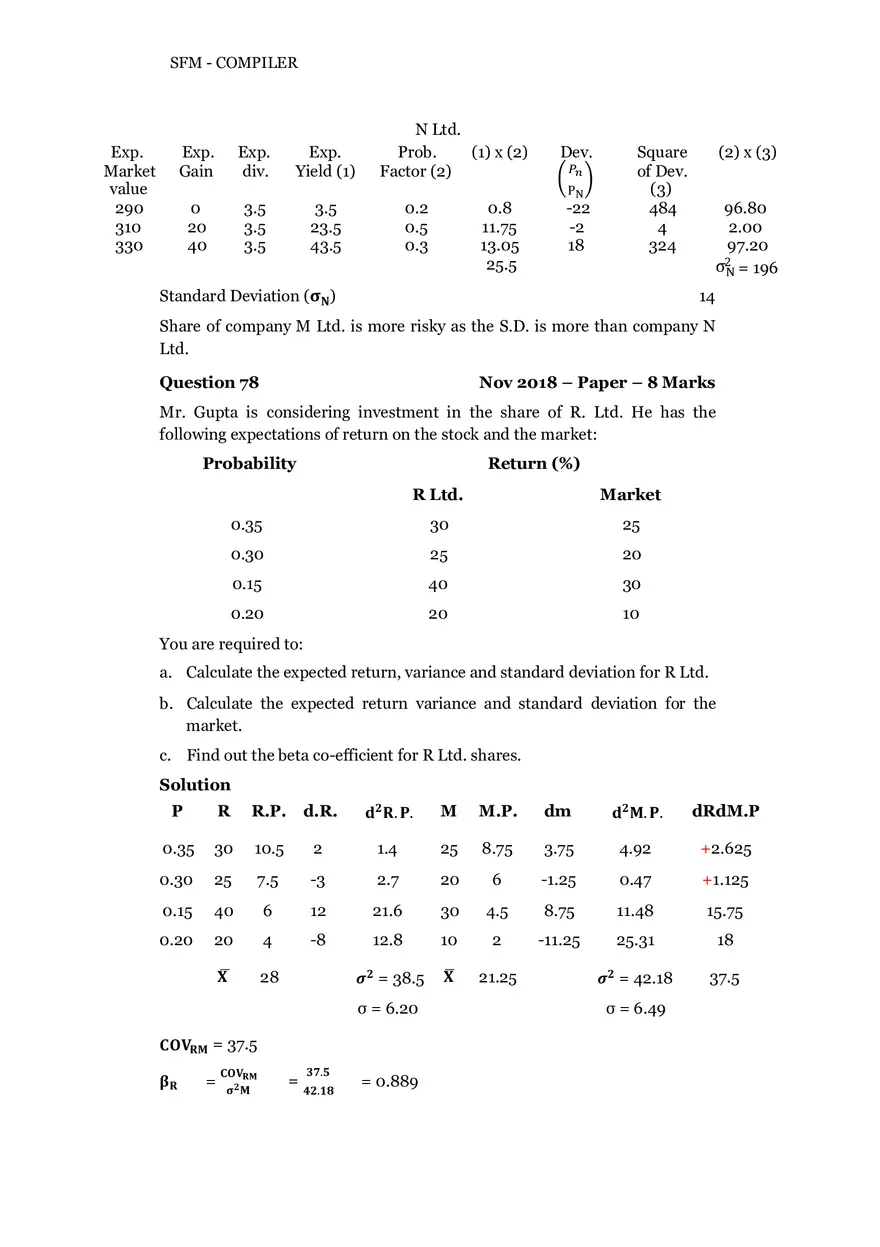 Risk, Return and Portfolio Study Guide Part 6 - Page 8
