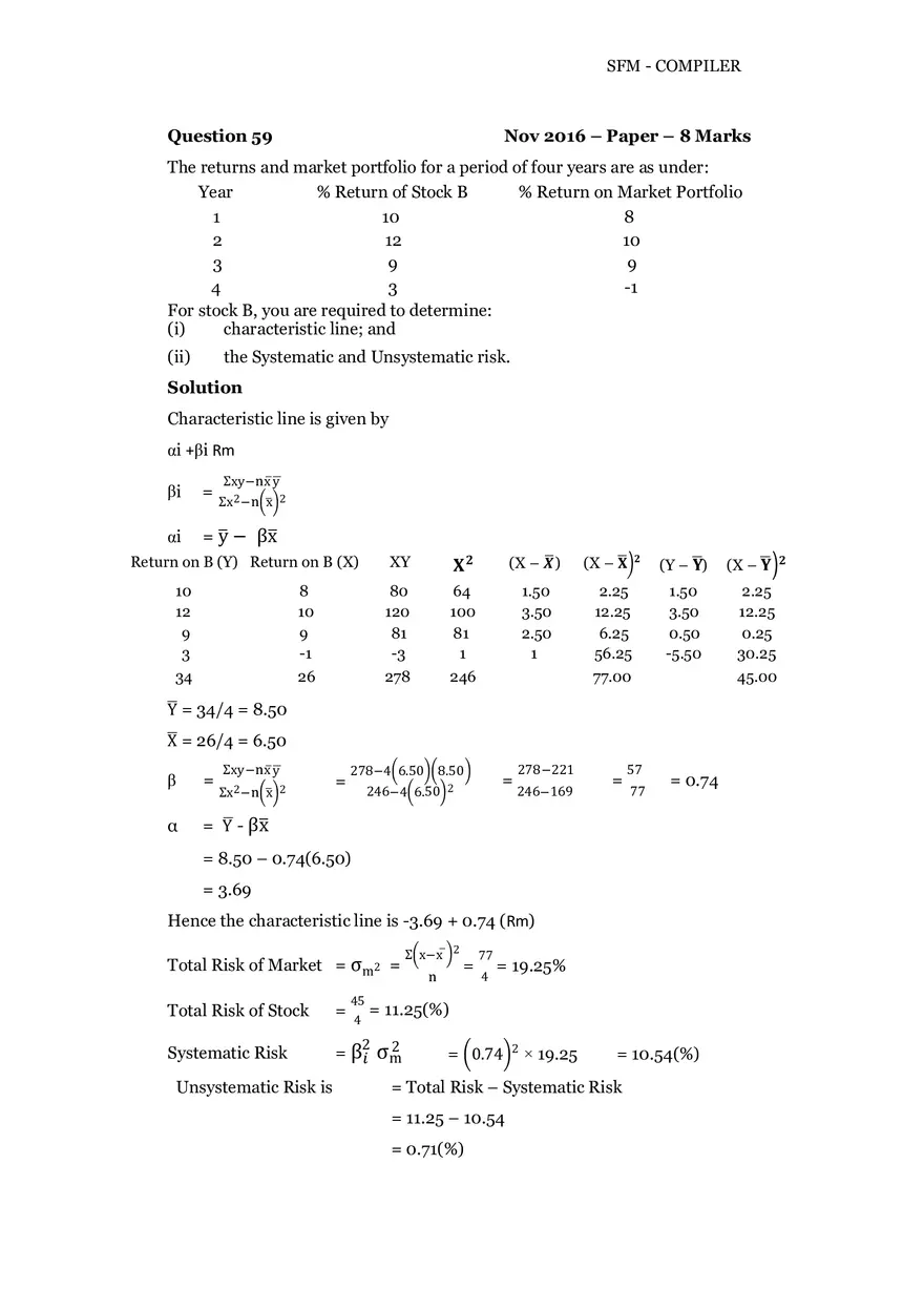 Risk, Return and Portfolio Study Guide Part 6 - Page 12