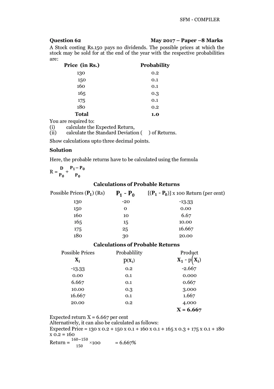 Risk, Return and Portfolio Study Guide Part 6 - Page 14