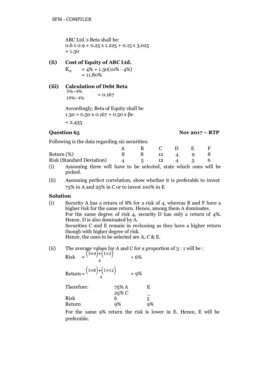 Risk, Return and Portfolio Study Guide Part 6 - Page 17