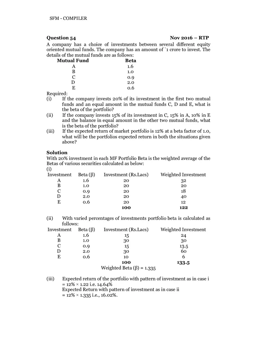 Risk, Return and Portfolio Study Guide Part 6 - Page 2