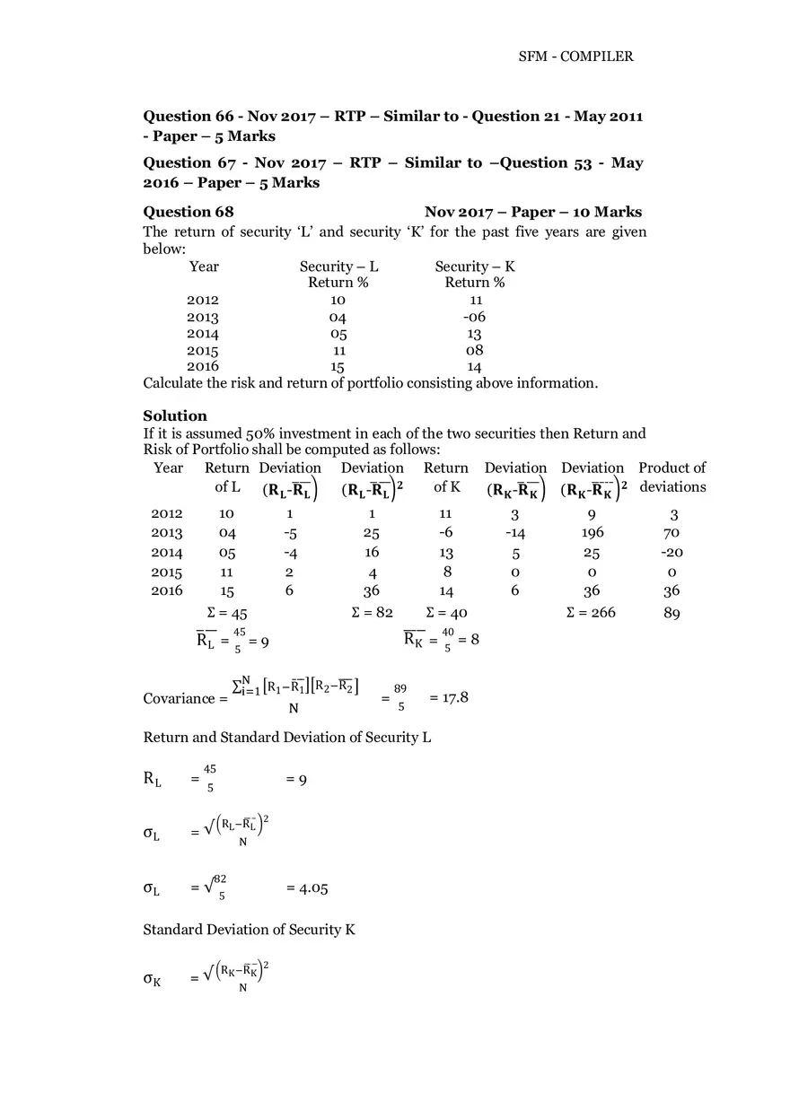 Risk, Return and Portfolio Study Guide Part 6 - Page 3