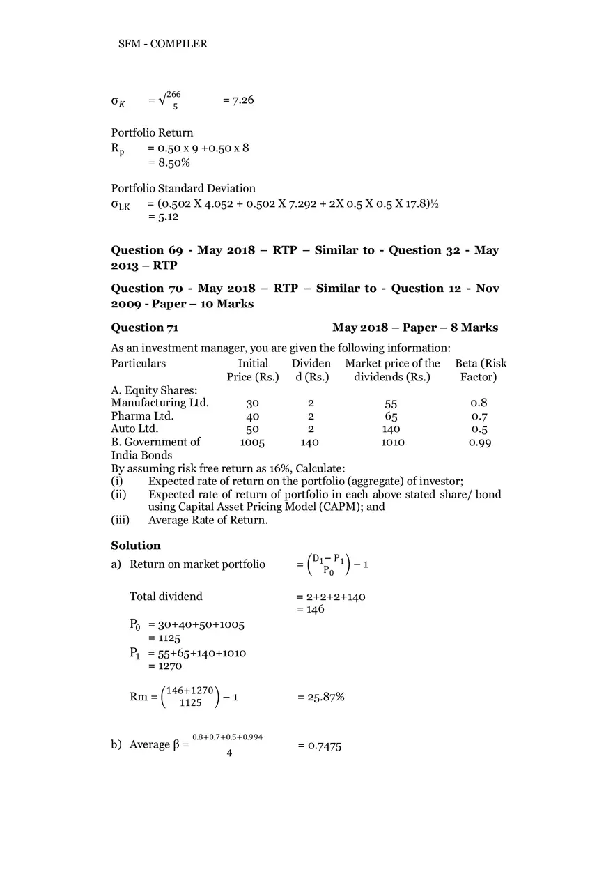 Risk, Return and Portfolio Study Guide Part 6 - Page 4