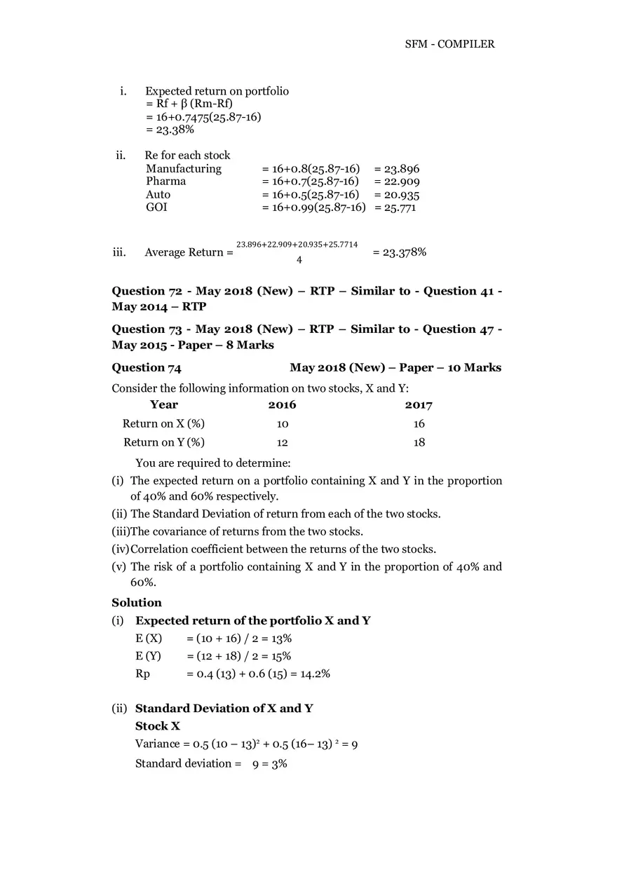 Risk, Return and Portfolio Study Guide Part 6 - Page 5