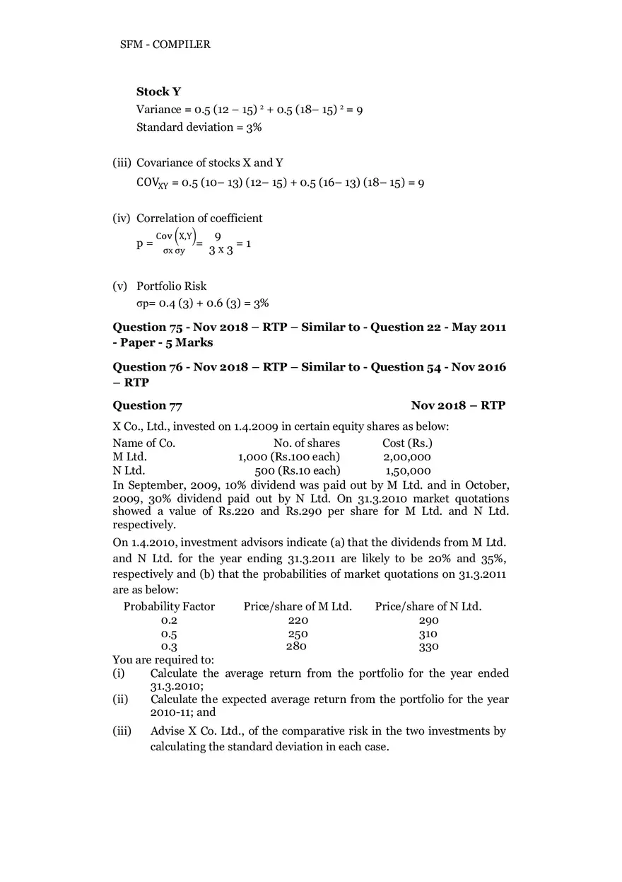 Risk, Return and Portfolio Study Guide Part 6 - Page 6