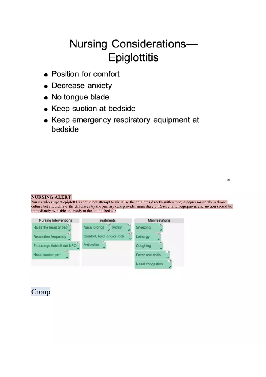 Nursing Care of the Child Review For Exam 1 Part 4 - Page 1