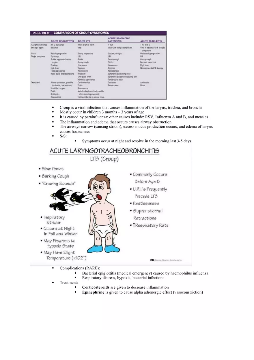 Nursing Care of the Child Review For Exam 1 Part 4 - Page 2