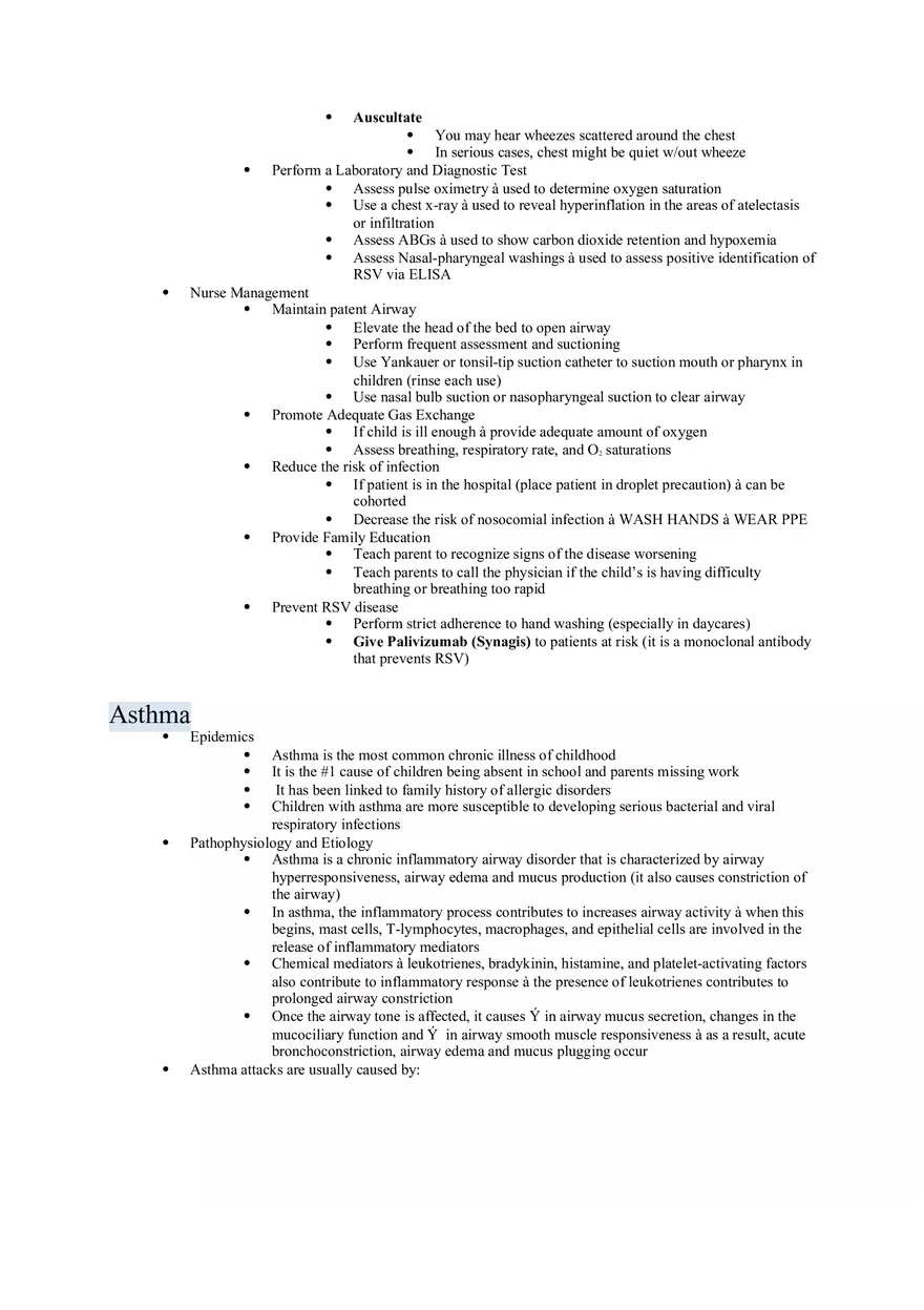 Nursing Care of the Child Review For Exam 1 Part 4 - Page 4
