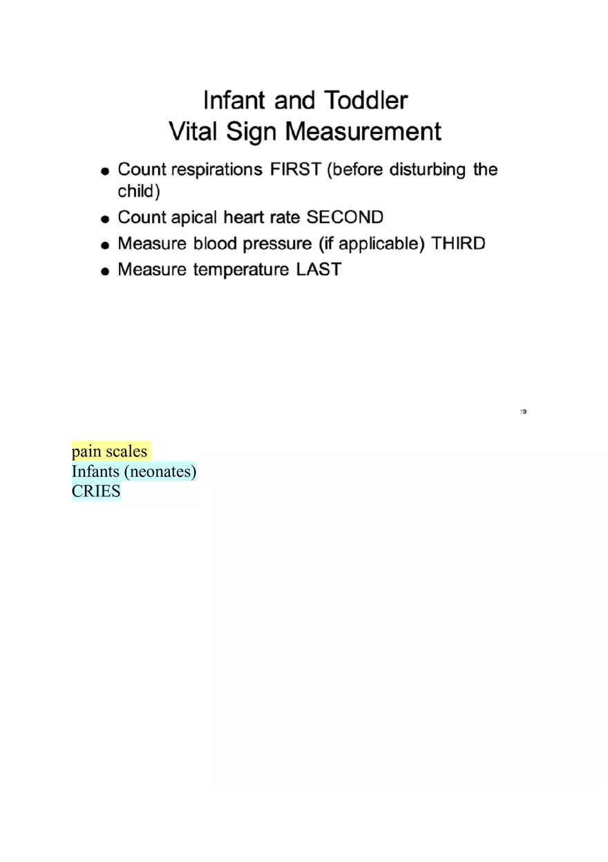Nursing Care of the Child Review For Exam 1 Part 2 - Page 3